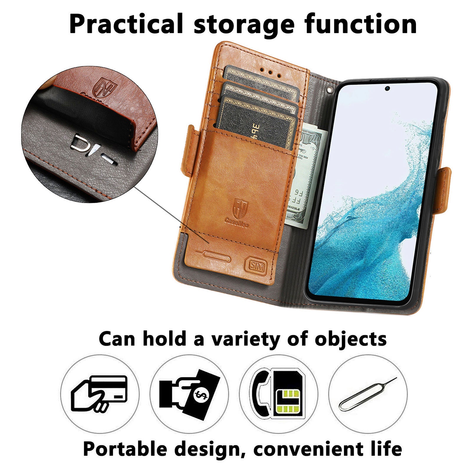 CASENEO 002 Series for Samsung Galaxy A54 5G PU Leather RFID Blocking Wallet Stand Case Business Splicing Style Magnetic Clasp Phone Cover CASENEO 002 Series for Samsung Galaxy A54 5G PU Leather RFID Blocking Wallet Stand Case Business Splicing Style Magnetic Clasp Phone Cover